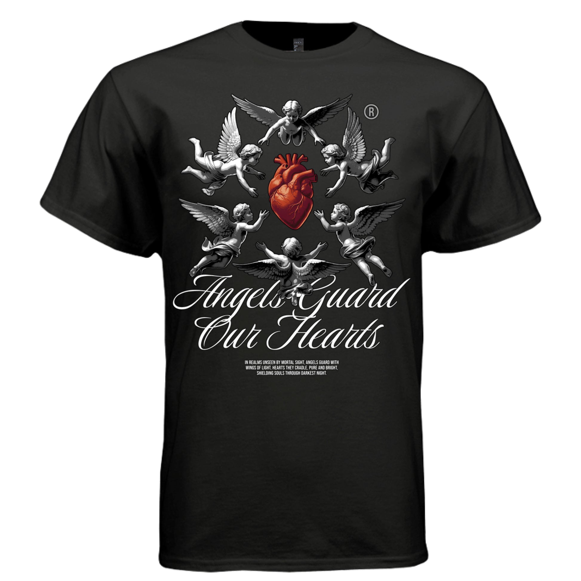 Angels guard our hearts scripture verse graphic tee urban faith Project Hood