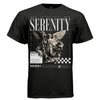 Serenity angel flowing robes botanical staff grayscale oversized unisex tee