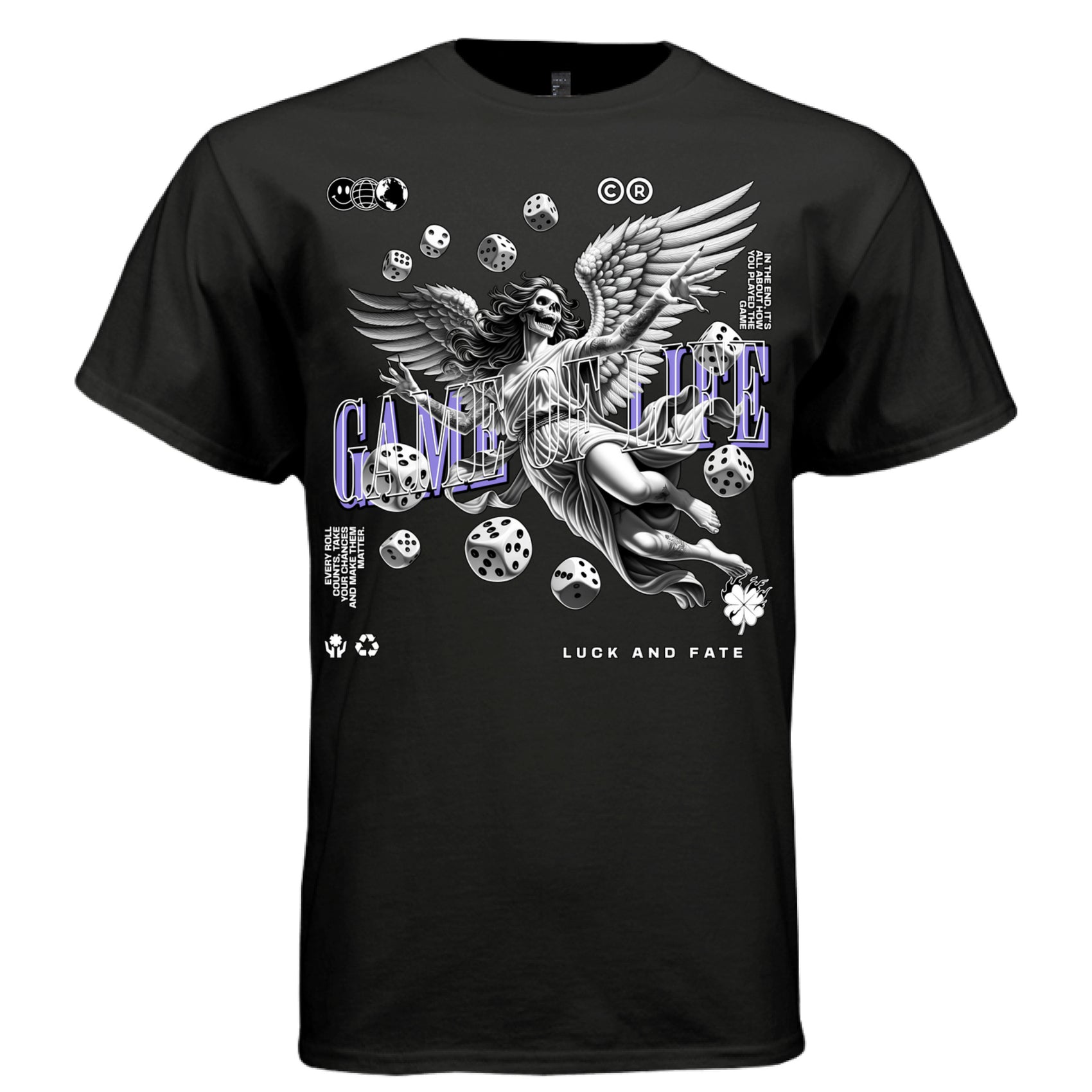 Every roll counts take your chances skeleton angel dice faith tee Project Hood