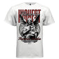 Blindfolded angel statue Highest Hierarchy Summus Gradus globe wireframe dark red streetwear t-shirt