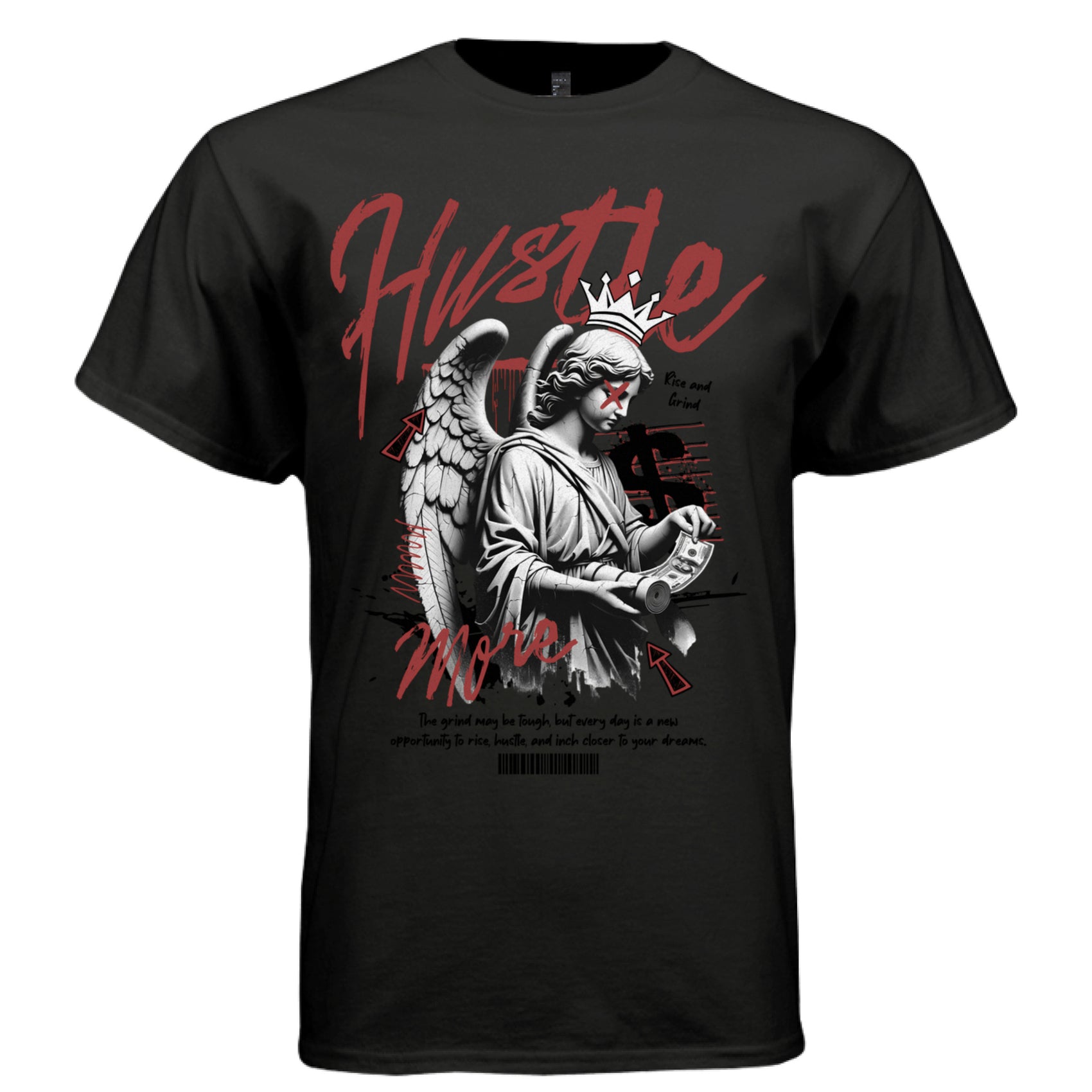 Hustle More angel crown dollar sign faith motivation oversized unisex t-shirt Project Hood