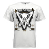 Angel with broken chains rising through black particle explosion freedom faith Prestige streetwear t-shirt