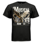 Musical Angel warm gold cream tee divine harmony harp music prayer oversized unisex t-shirt Project Hood