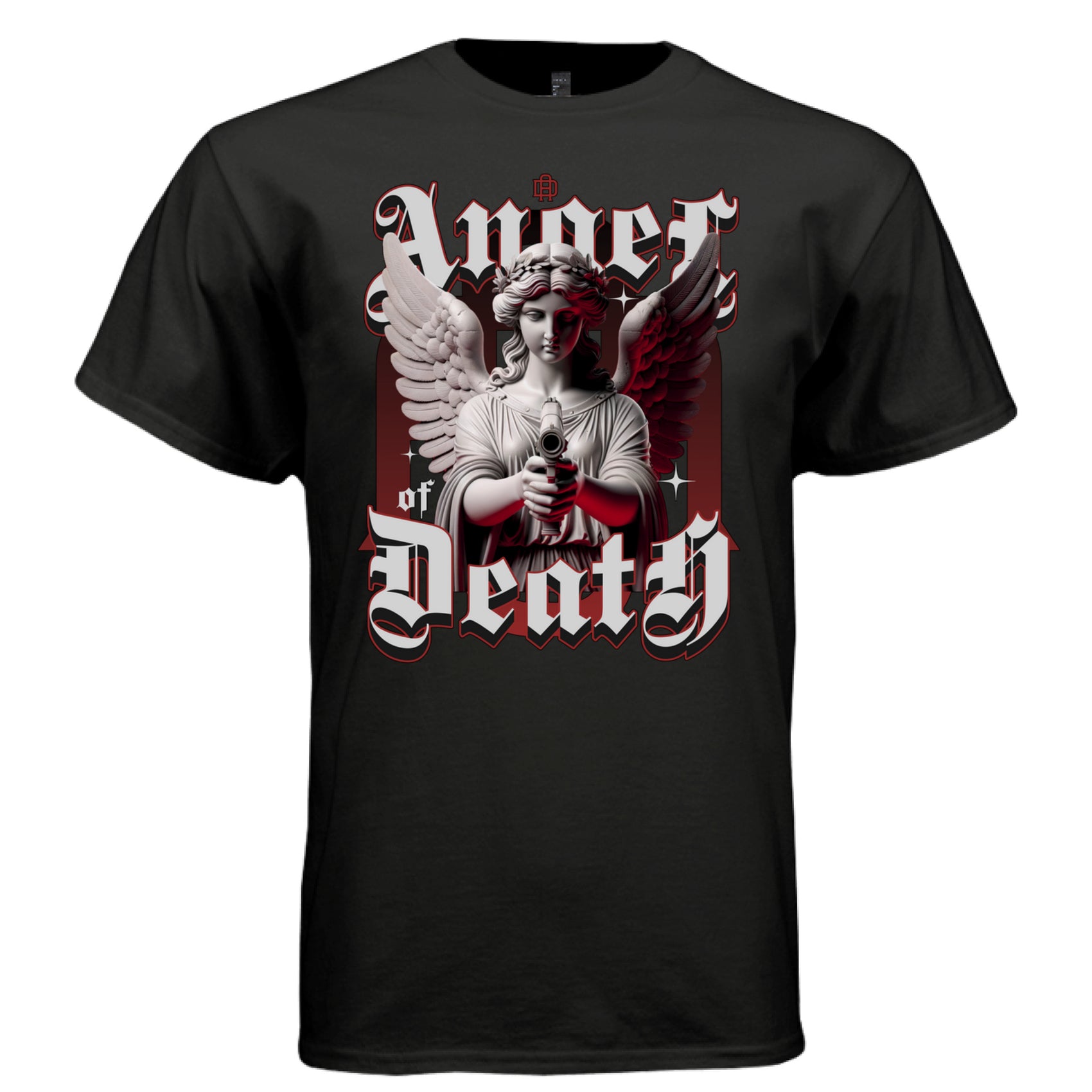 Angel of Death marble angel armed divine justice red gothic streetwear oversized unisex tee Project Hood