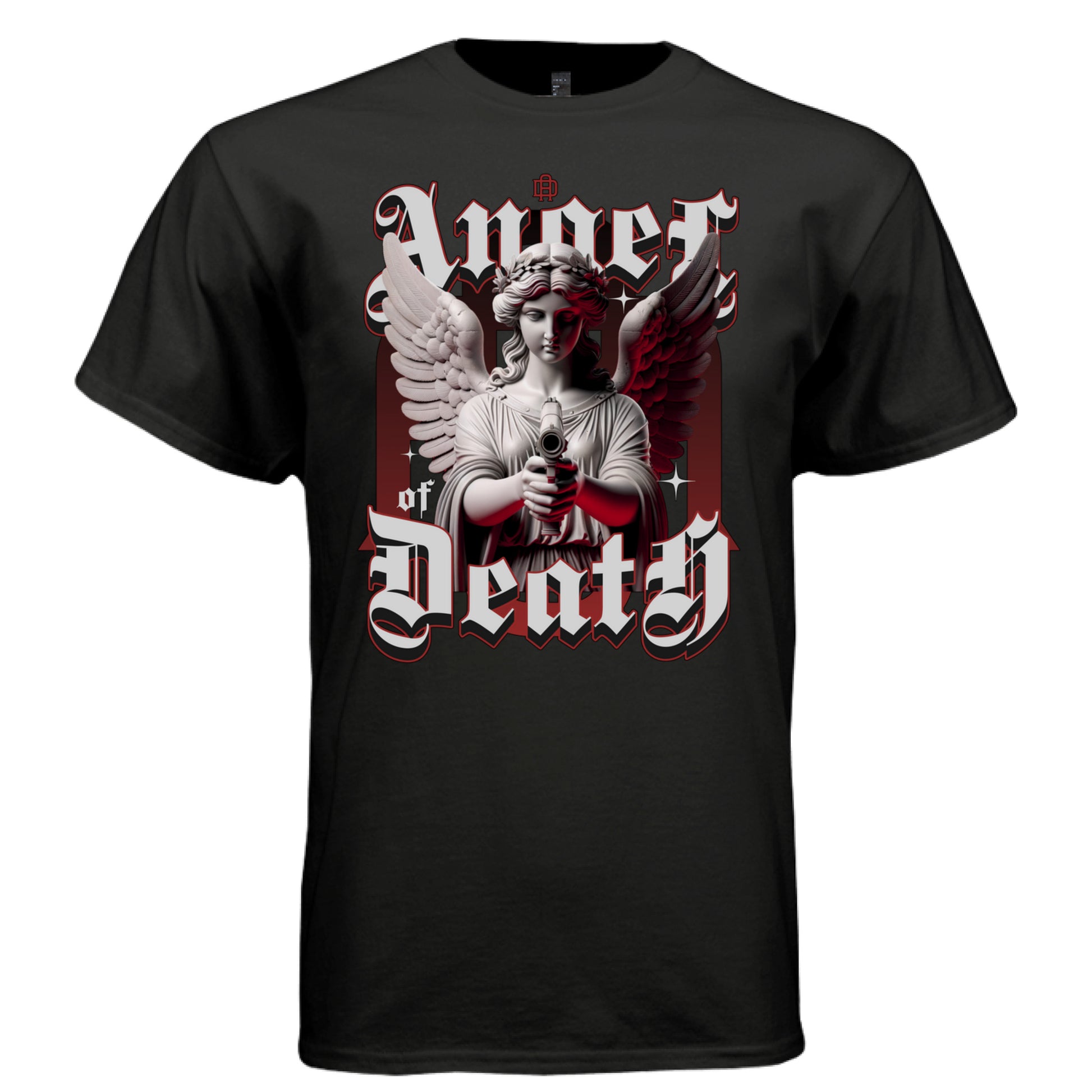 Angel of Death marble angel armed divine justice red gothic streetwear oversized unisex tee Project Hood