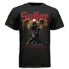 Suffer black drip gold angel wings scars battles soul quiet strength faith tee Project Hood