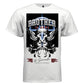 Two winged cherubs shoulder to shoulder No Surrender cursive script United in Strength faith streetwear t-shirt Project Hood