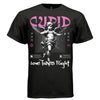 Classical engraving Cupid cherub bow aimed at viewer love takes flight pink cupid text perspective box street fashion tee Project Hood