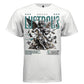 Silver chrome cherub angel playing violin black and white butterflies dark flowers teal Lustrous type Japanese kanji underrated label streetwear t-shirt Project Hood