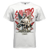 angel with rifle hockey mask gold halo chain fence tee Project Hood