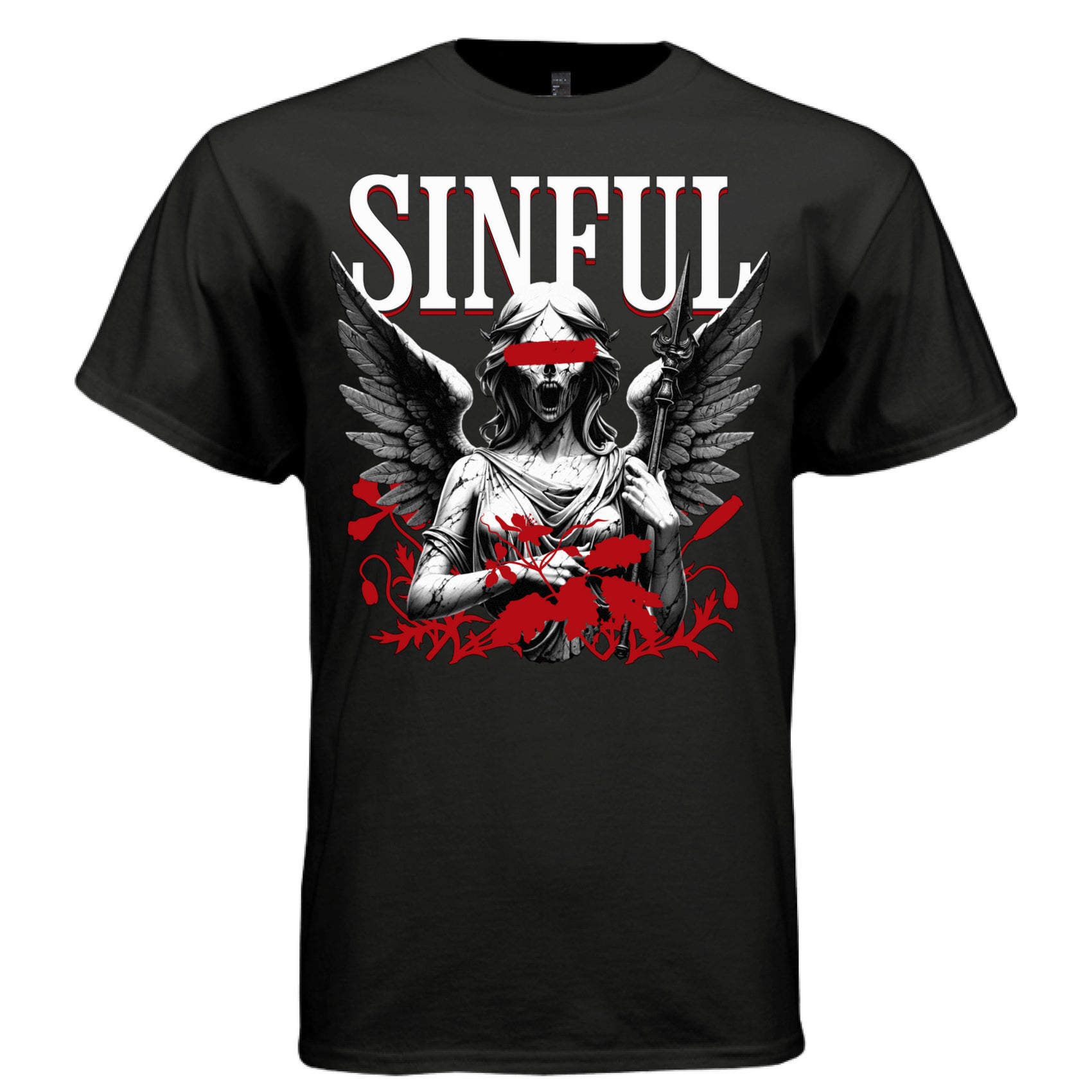 broken angel red poppies dark faith streetwear Project Hood