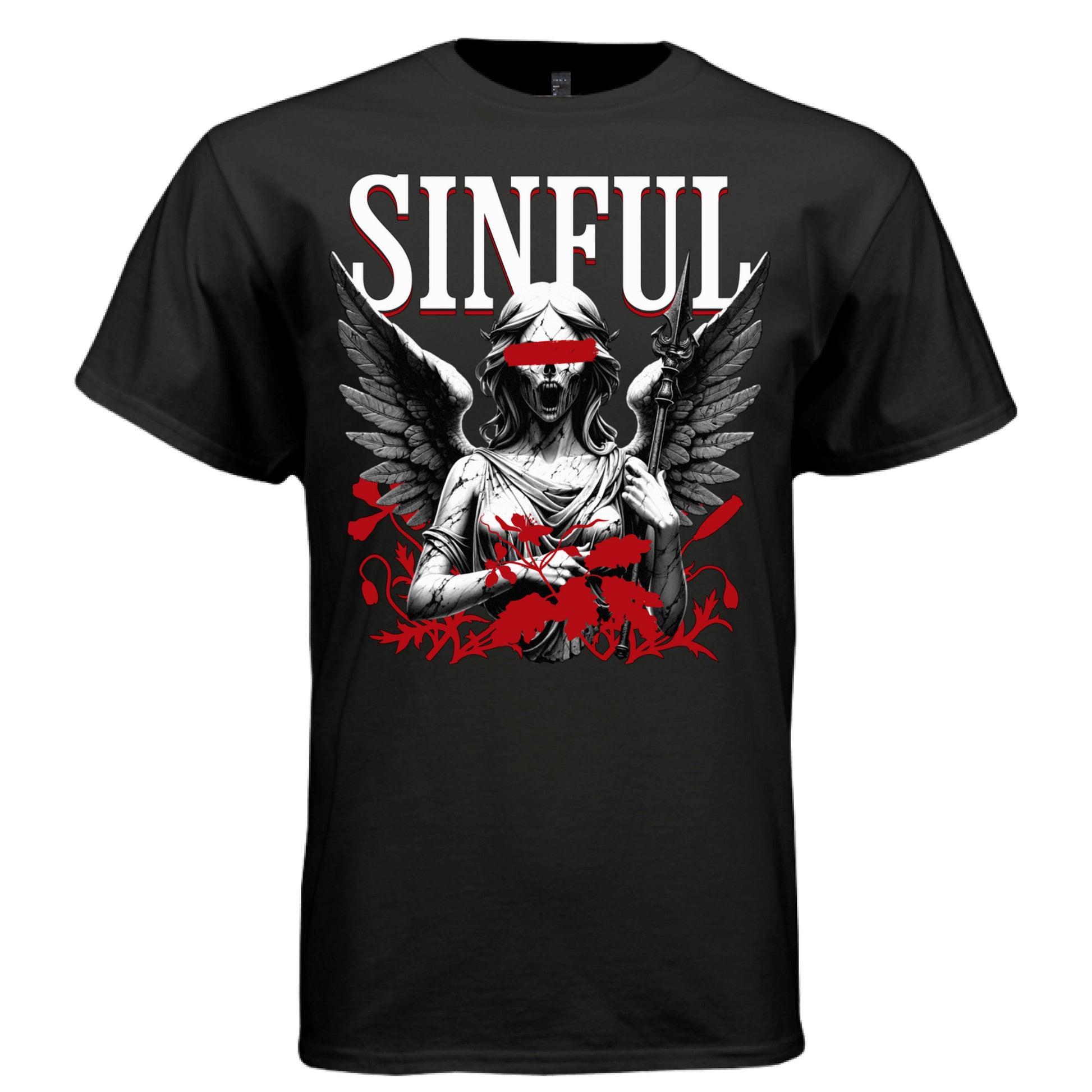 broken angel red poppies dark faith streetwear Project Hood