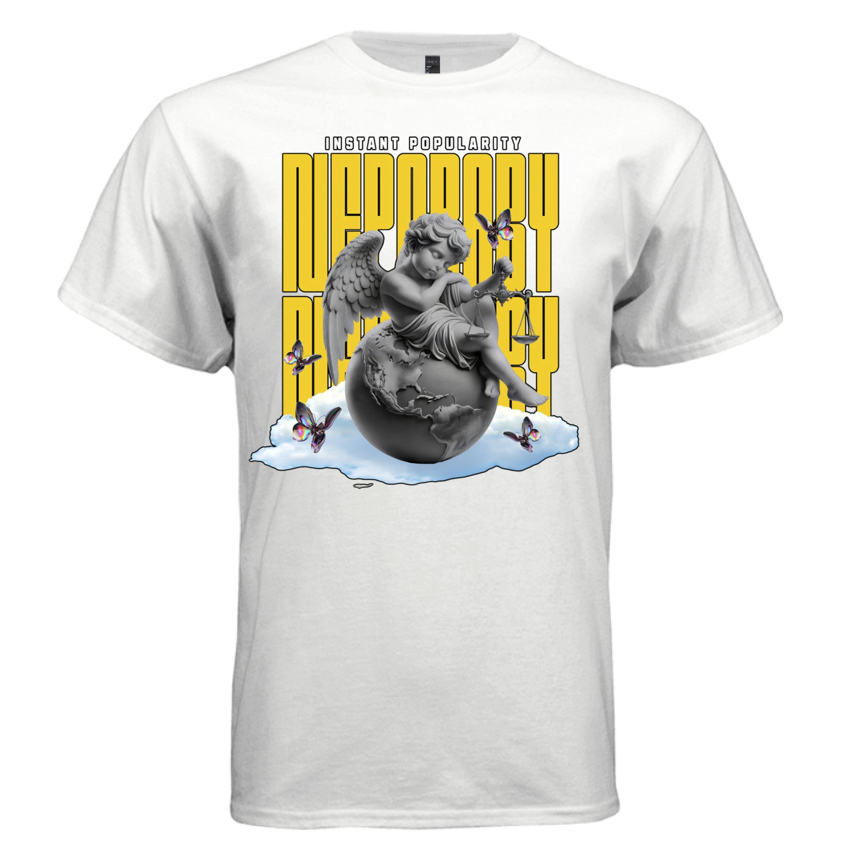 instant popularity nepo baby cherub angel justice globe tee Project Hood