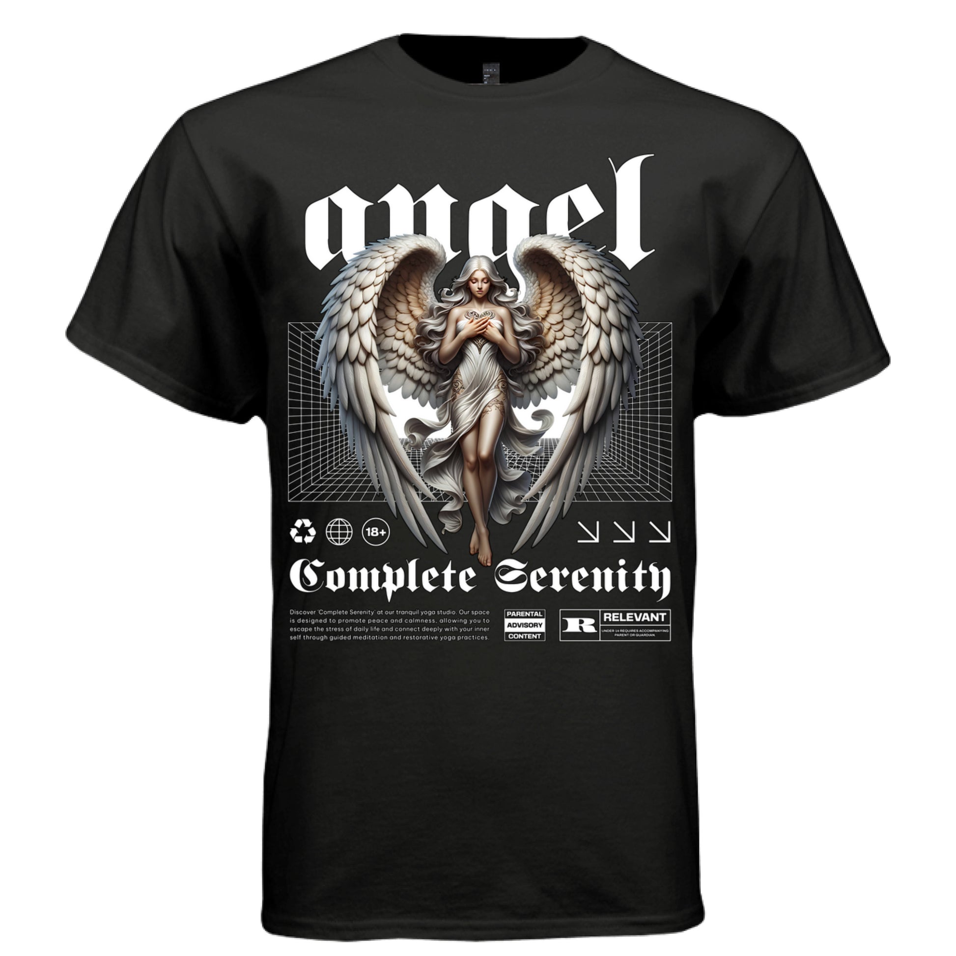 urban gothic angel tee rose tattoo celestial design Project Hood