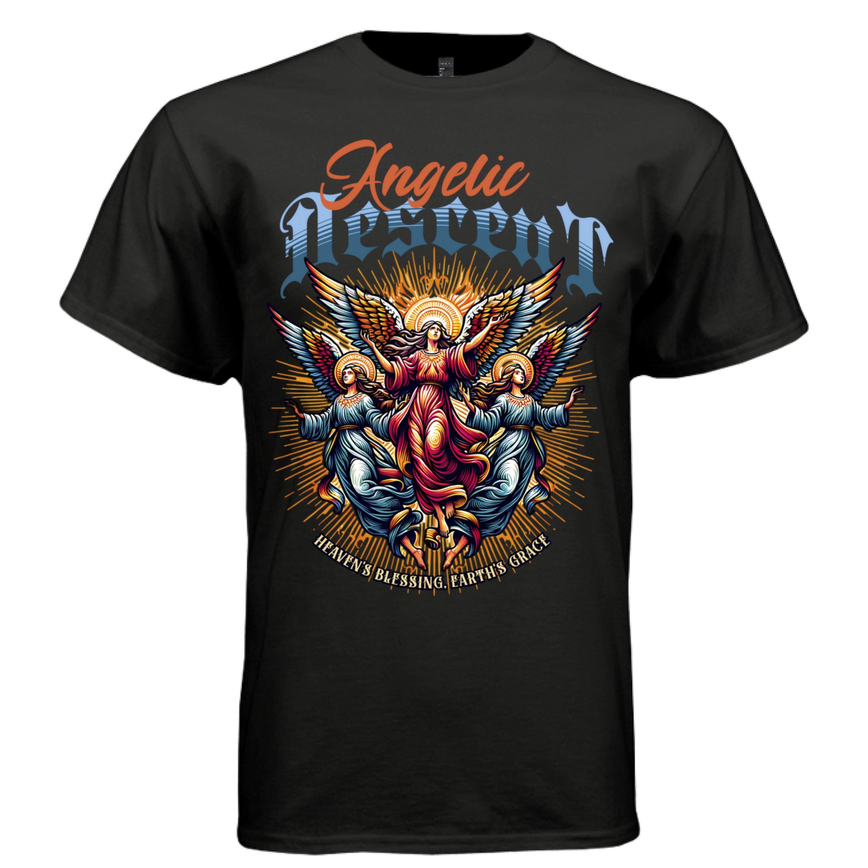 faith sunburst wing spread divine trio streetwear tee Project Hood