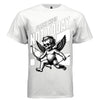 dark skull cherub wings woodcut style oversized streetwear Project Hood