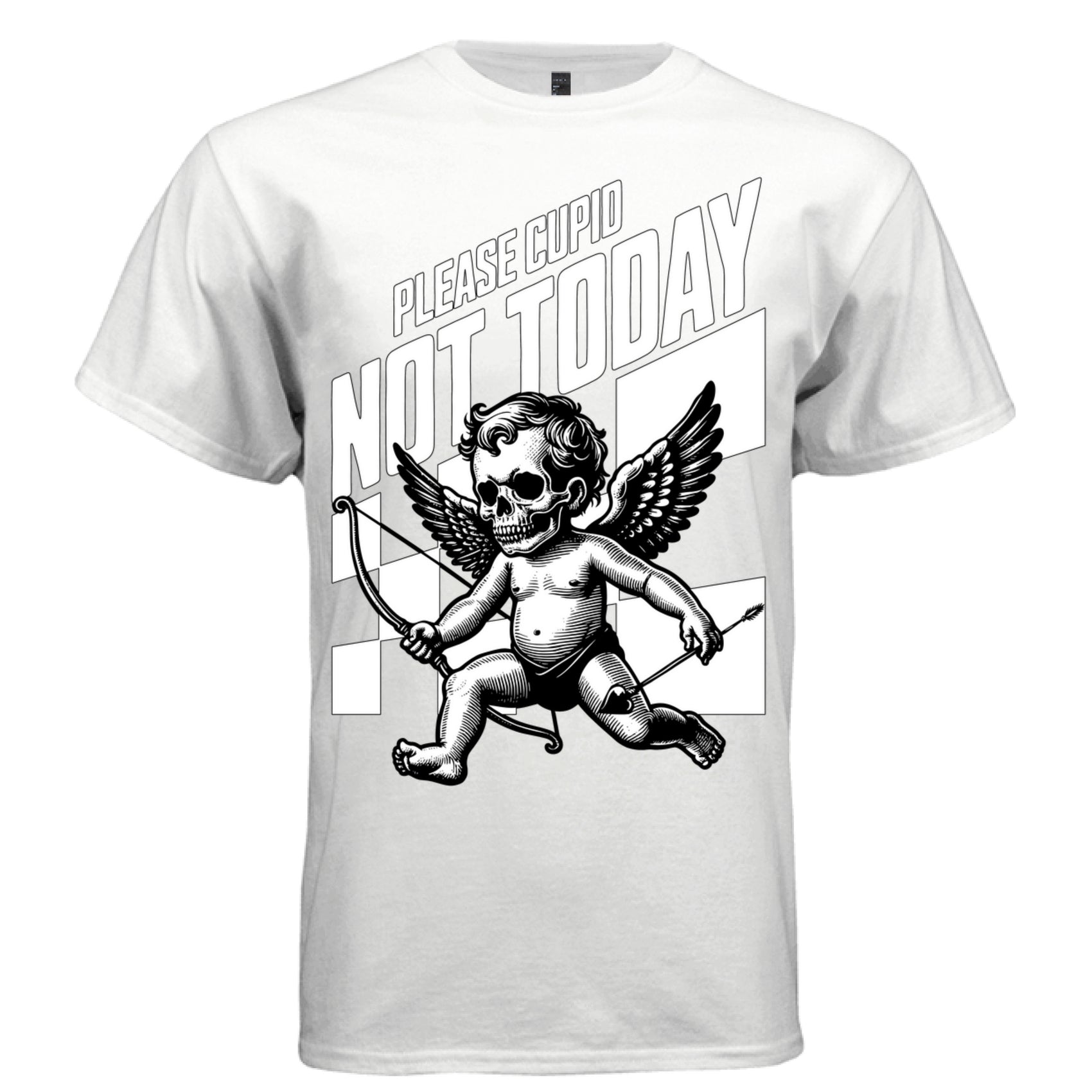 dark skull cherub wings woodcut style oversized streetwear Project Hood