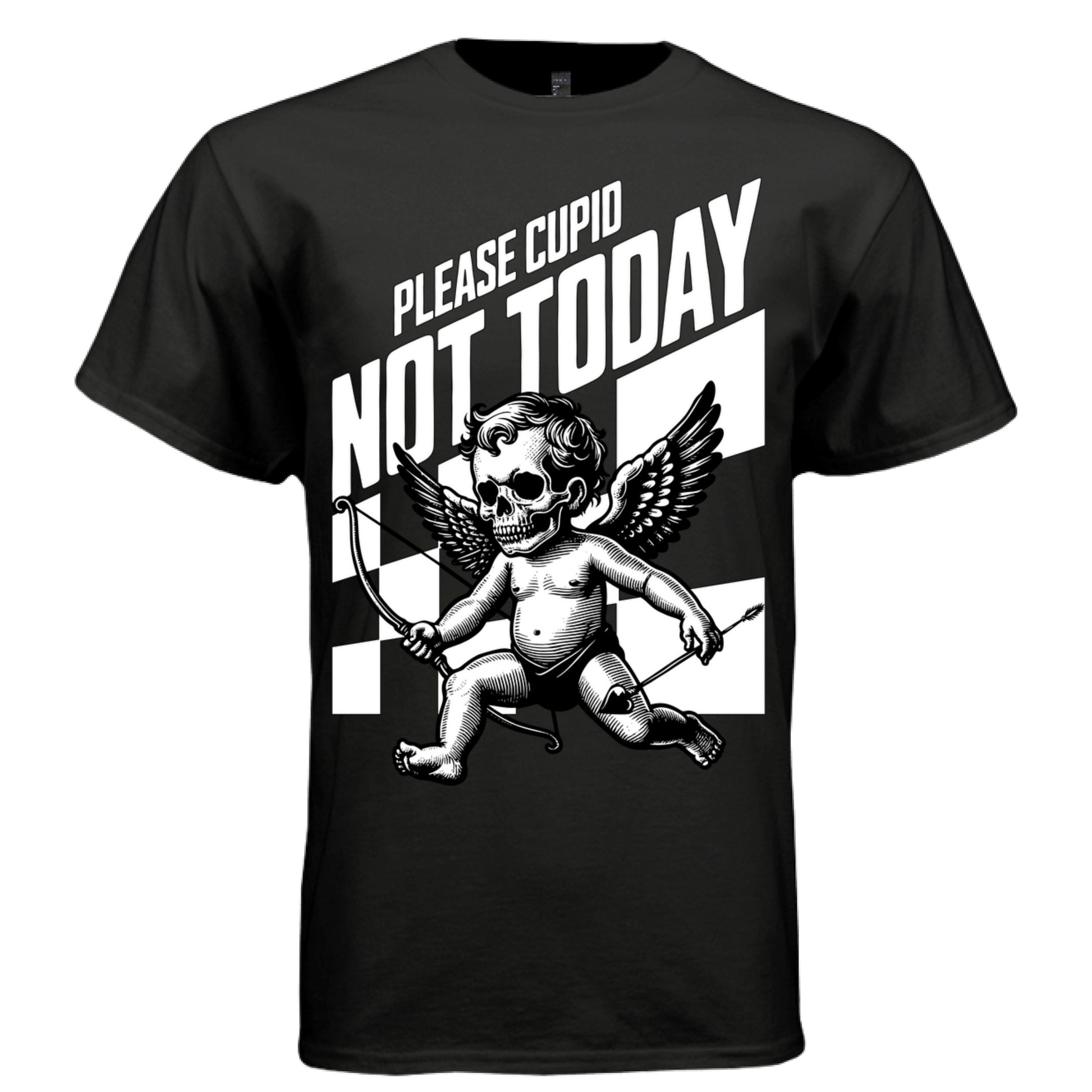 please cupid not today block letter geometric design Project Hood