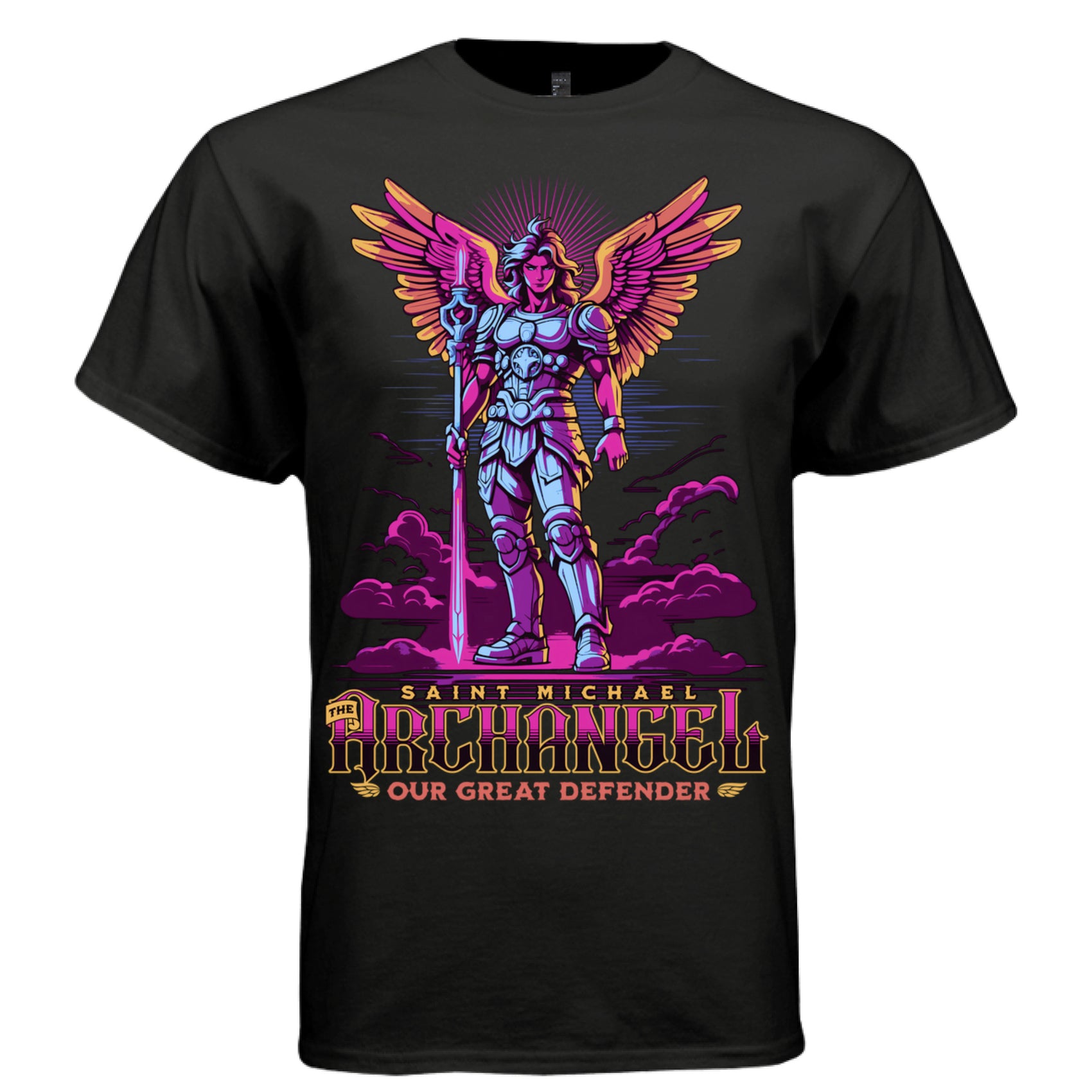 our great defender archangel armor neon bold tee Project Hood