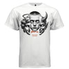 angel face human face devil horns panel split duality graphic shirt Project Hood