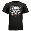 black white fine line angel devil human trifaced mortal statement shirt Project Hood