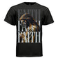 faith fades from bold to ghost jesus in prayer portrait DTG tee Project Hood