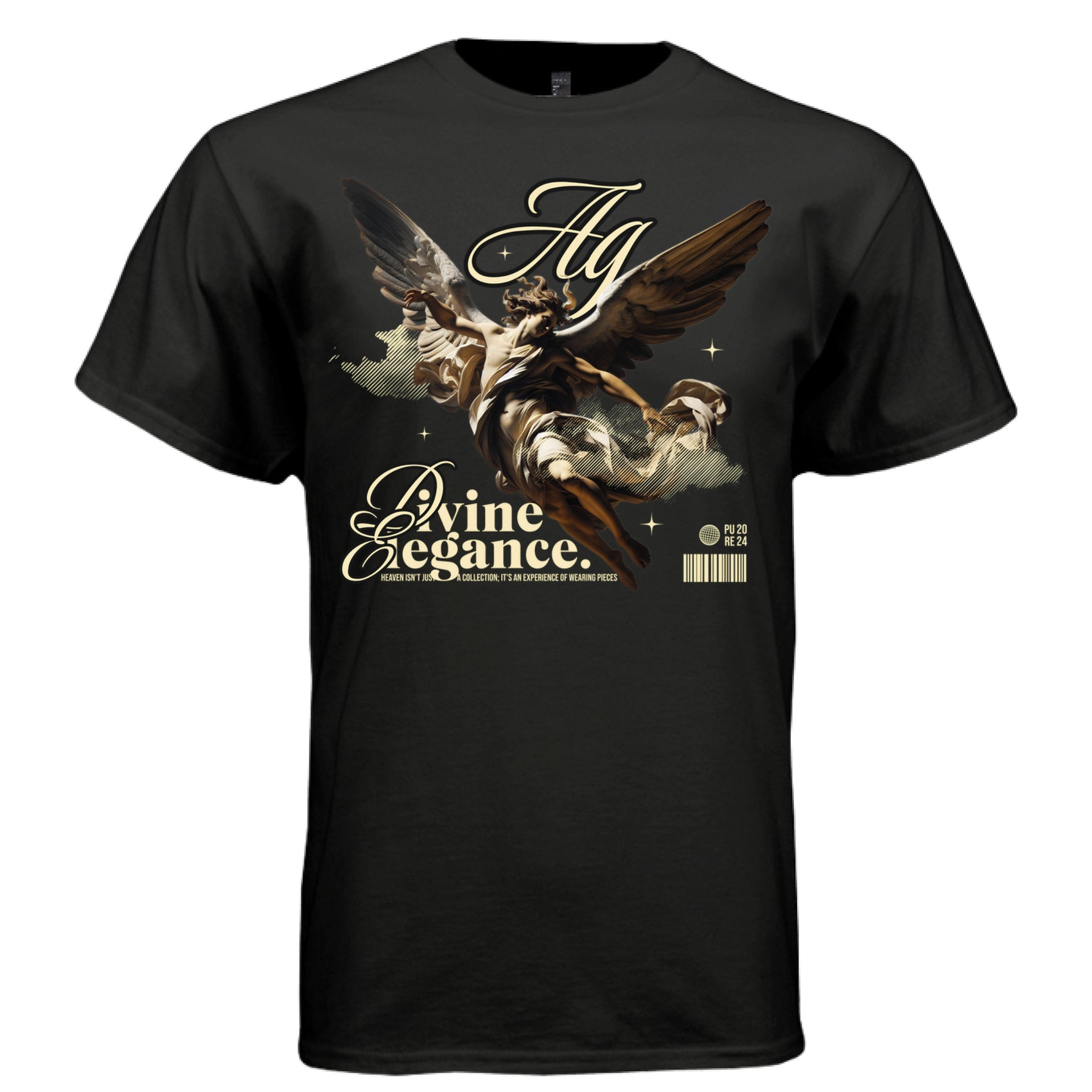 divine elegance classical art angel in flight DTG print Project Hood