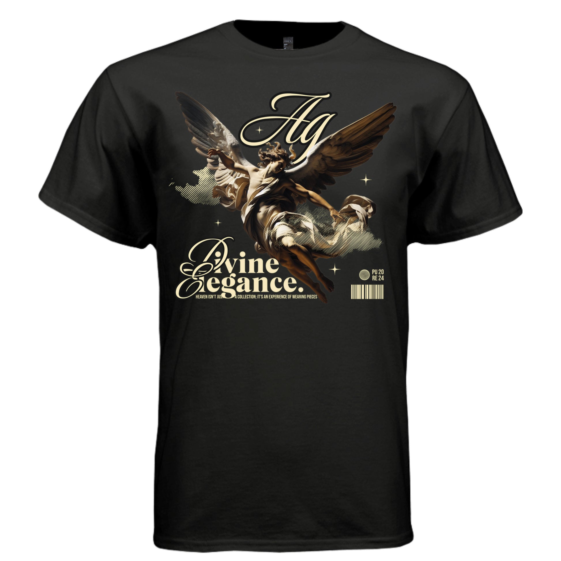 divine elegance classical art angel in flight DTG print Project Hood