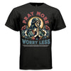 pray more worry less faith over anxiety floral halo devotional streetwear Project Hood