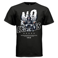 NO EXCUSES Hooded Angel Money Hustle Oversized Streetwear T-Shirt | Project Hood 105 - Project Hood
