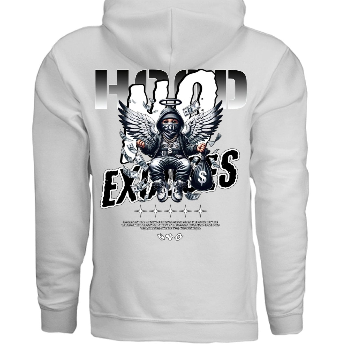 NO EXCUSES Hooded Street Angel Dollar Bag Oversized Hoodie | Project Hood 105 - Project Hood