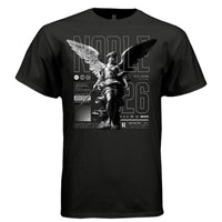 NOBLE Angel Warrior Sword B&W Archangel Oversized Streetwear T-Shirt | Project Hood 142 - Project Hood