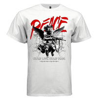 PEACE Spread Love Spread Peace Cherub Graphic T-Shirt | Urban Graffiti Streetwear | Project Hood | 68 - Project Hood