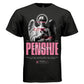 PENSIVE FIGURE Pink Censored Angel Rose Dark Wings Oversized Streetwear T-Shirt | Project Hood [132] - Project Hood