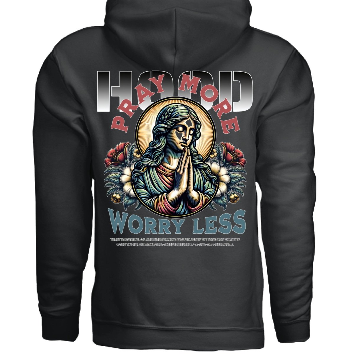 PRAY MORE WORRY LESS Graphic Oversized Christian Hoodie | Project Hood 204 - Project Hood