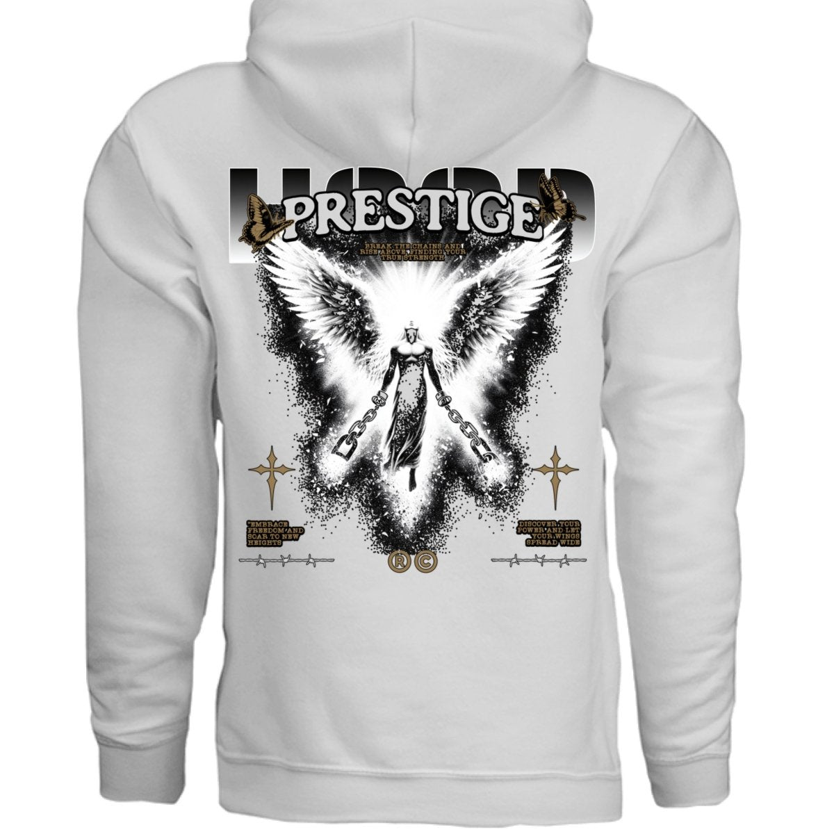 PRESTIGE Breaking Chains Angel Graphic Oversized Hoodie | Project Hood 166 - Project Hood