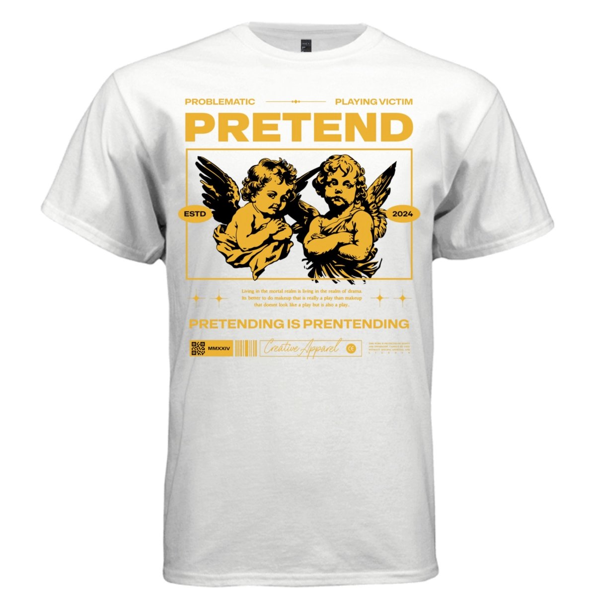 PRETEND Problematic Cherubs Graphic T-Shirt | Ironic Streetwear | Playing Victim | Project Hood | 55 - Project Hood