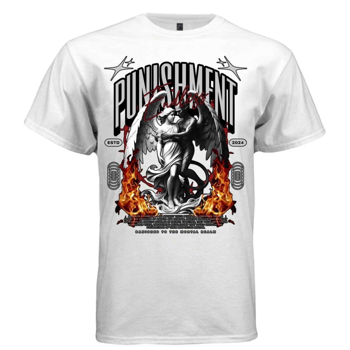 PUNISHMENT Endless Graphic T-Shirt | Angel Flame Streetwear | Dark Romance | Project Hood | 45 - Project Hood