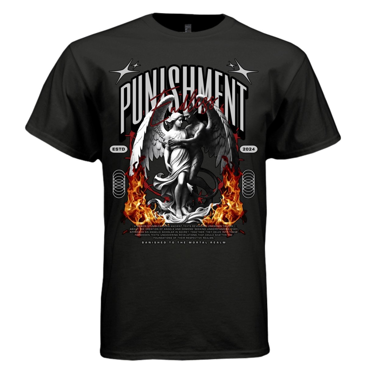 PUNISHMENT Endless Graphic T-Shirt | Angel Flame Streetwear | Dark Romance | Project Hood | 45 - Project Hood