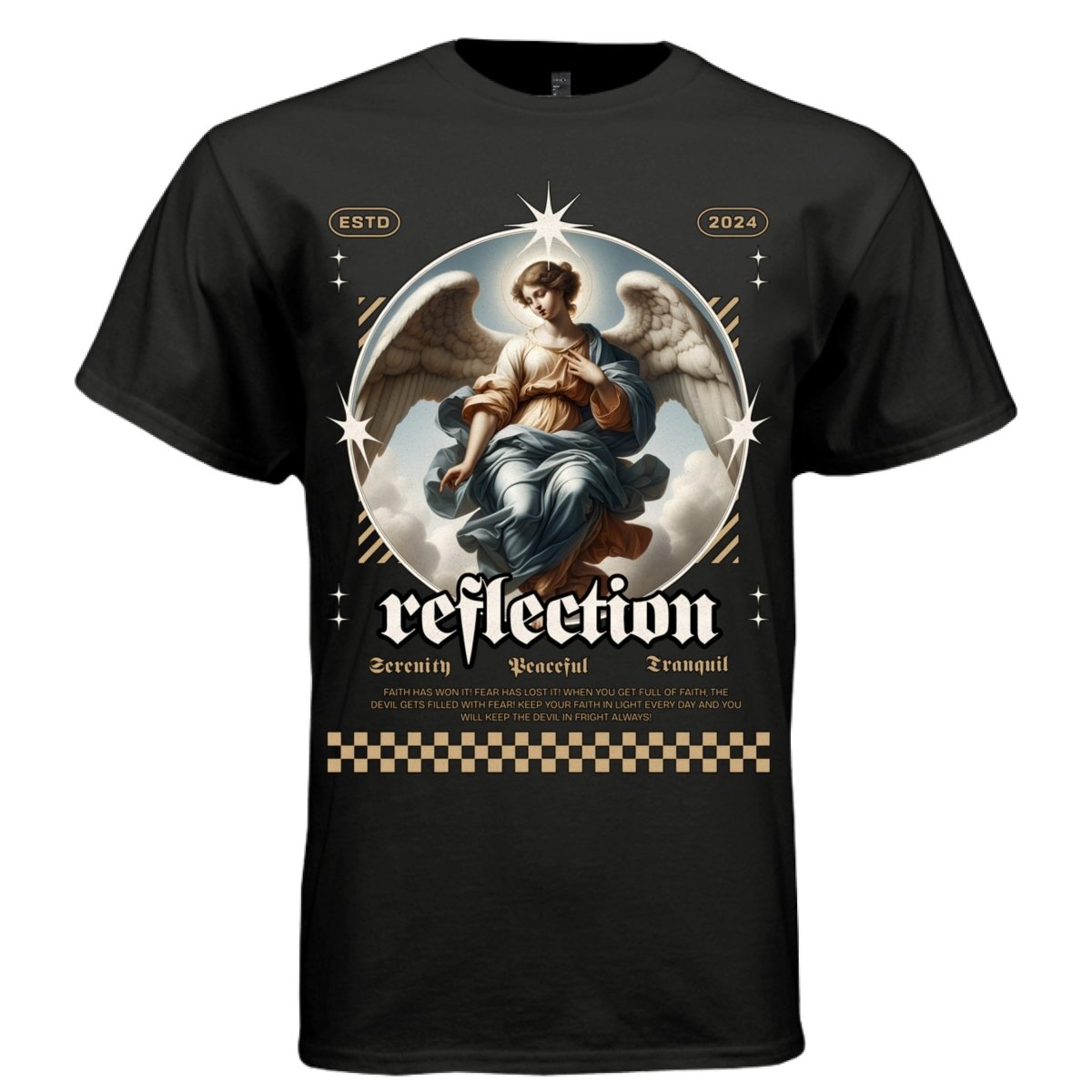 REFLECTION Renaissance Angel Serenity Faith Oversized Streetwear T-Shirt | Project Hood 117 - Project Hood