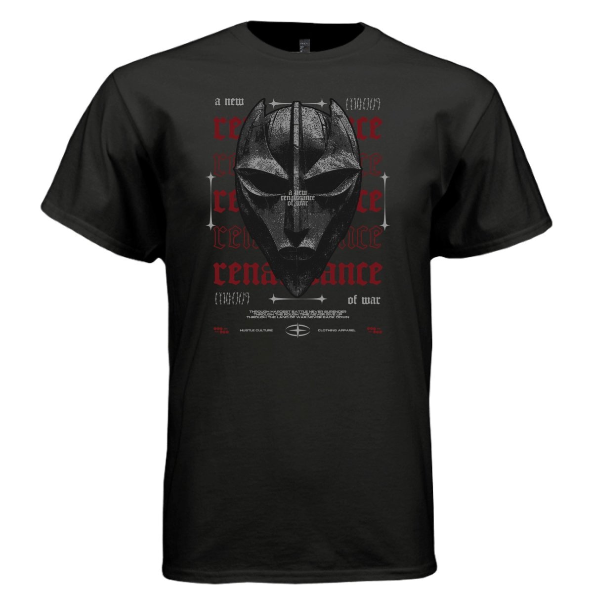 RENAISSANCE OF WAR Warrior Mask Graphic T-Shirt | Unisex Streetwear 211 - Project Hood