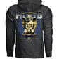 RETRIBUTION Etymology Gold Blue Blindfolded Angel Oversized Hoodie | Project Hood 112 - Project Hood