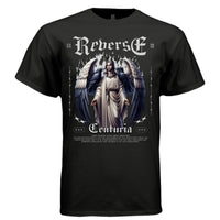 Reverse Centuria Gothic Angel Wings Oversized Streetwear T-Shirt | Raven Angel Inspirational Quote Graphic Tee 1 - Project Hood