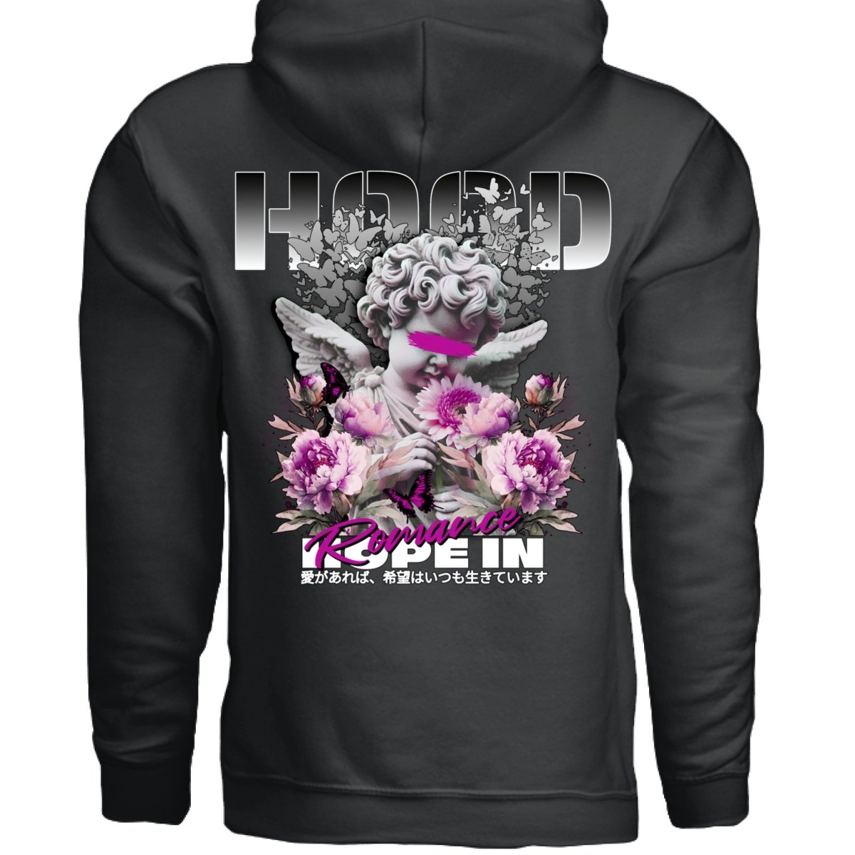 ROMANCE Hope Cherub Floral Oversized Hoodie | Project Hood 52 - Project Hood