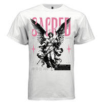 SACRED SERAPH Guardian Angel Staff Celestial Oversized Streetwear T-Shirt | Project Hood 113 - Project Hood
