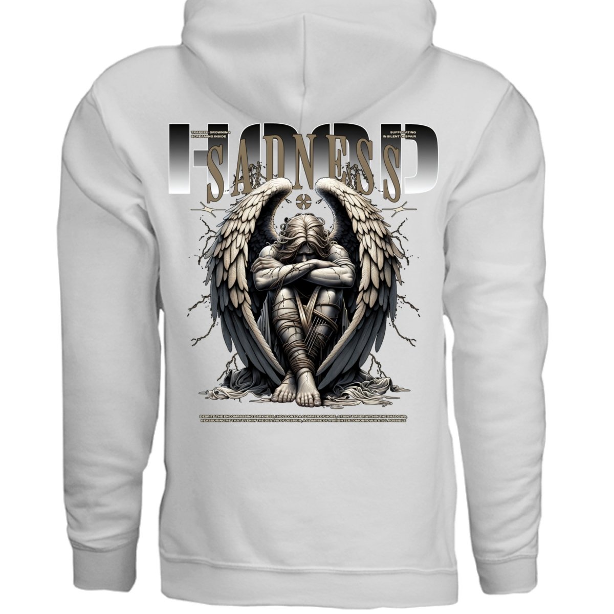 SADNESS Bound Angel Graphic Oversized Hoodie | Project Hood 184 - Project Hood