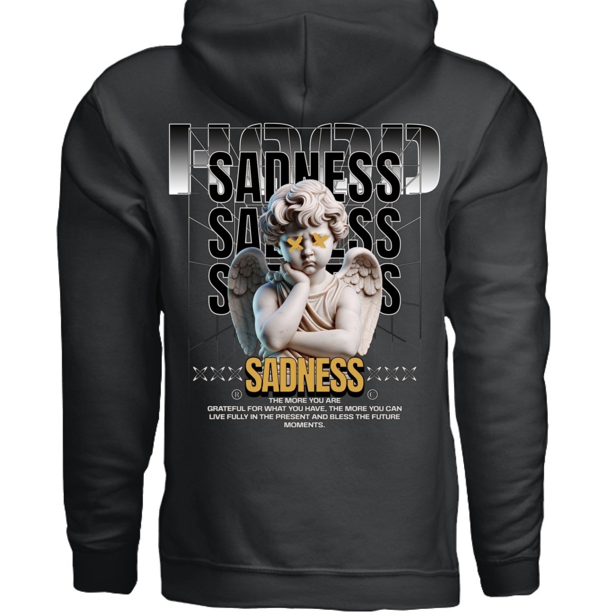 SADNESS Grateful Cherub Graphic Oversized Hoodie | Project Hood 183 - Project Hood