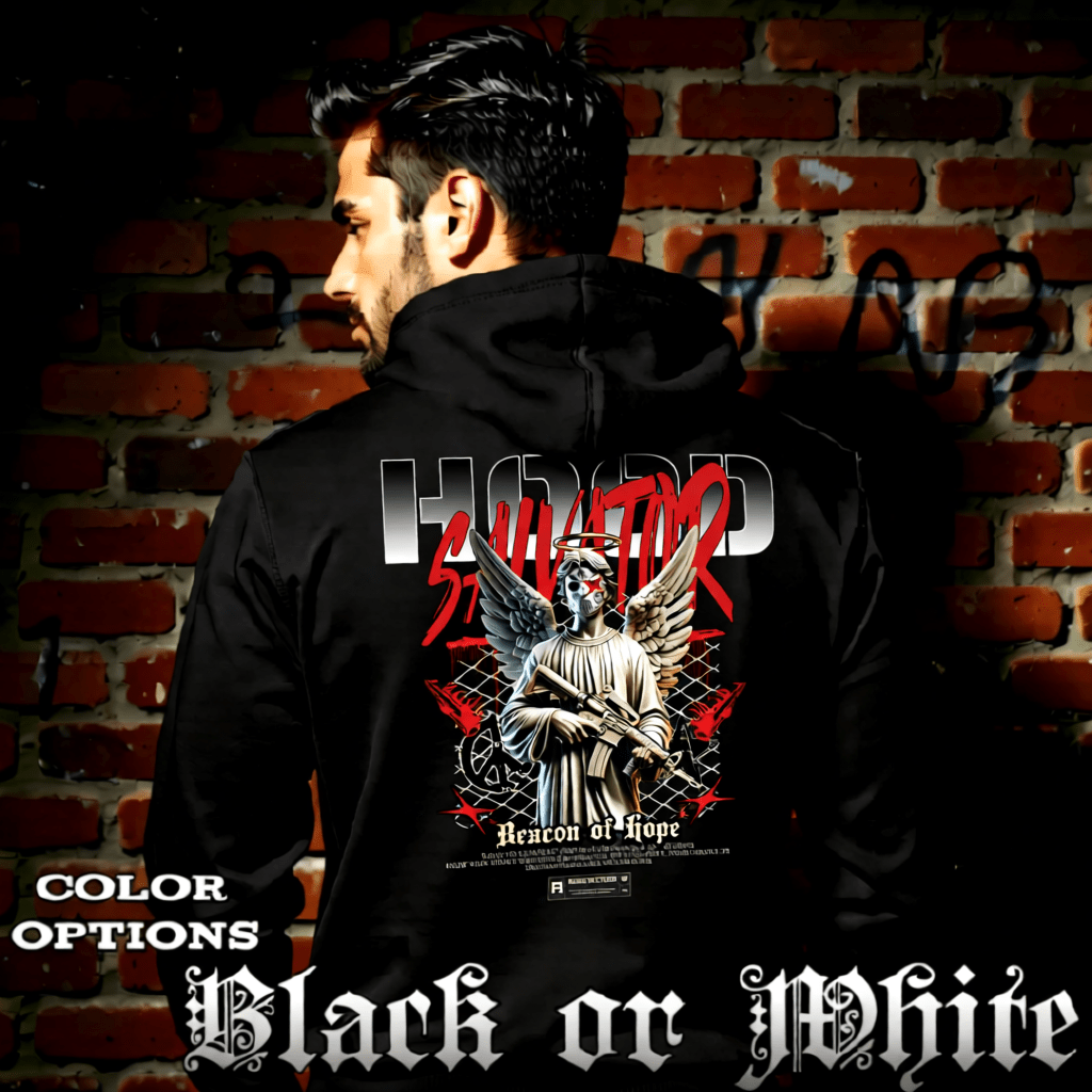 SALVATOR Beacon of Hope Angel Graphic Oversized Hoodie | Project Hood 185 - Project Hood