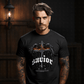 SAVIOR Winged Cross Fire Gothic Blackletter Oversized Streetwear T-Shirt | Project Hood 169 - Project Hood