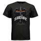 SAVIOR Winged Cross Fire Gothic Blackletter Oversized Streetwear T-Shirt | Project Hood 169 - Project Hood